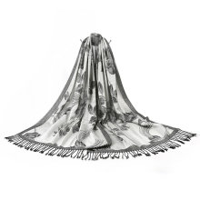 100% Polyester Mujeres Flor Dying Bufanda Elegante Soft Shawl